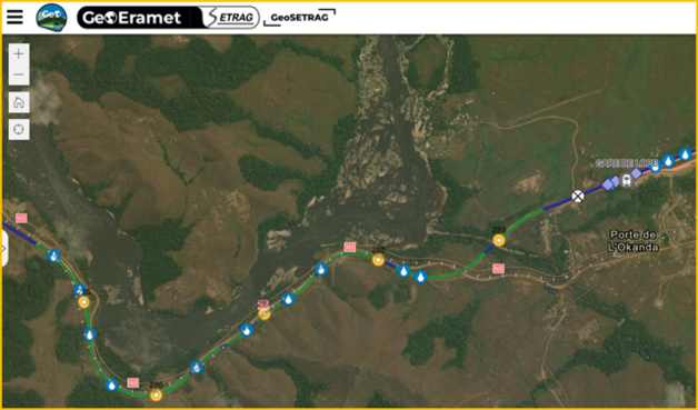 Au Gabon, des wagons embarquent ArcGIS