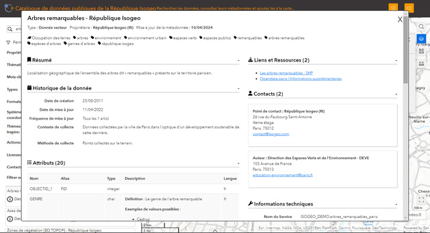 Widget Isogeo pour ArcGIS Experience Builder