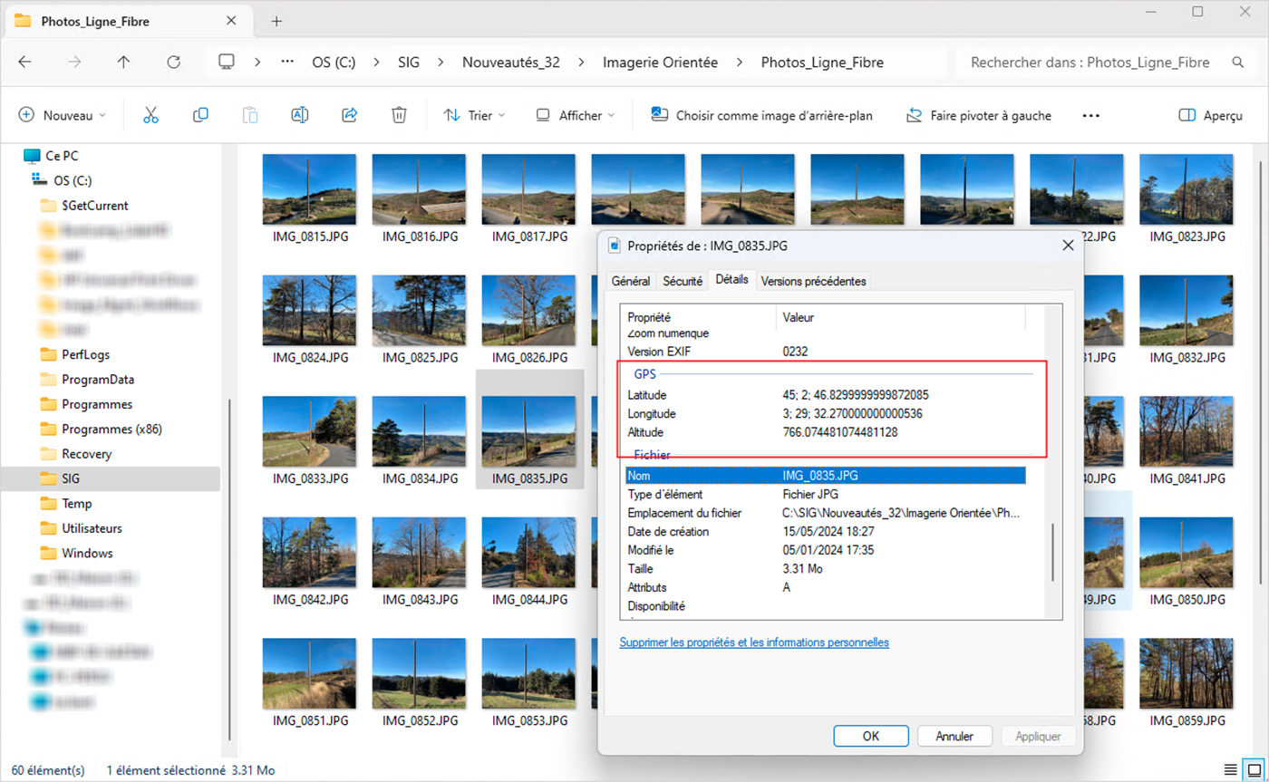 Utiliser des images orientées dans ArcGIS