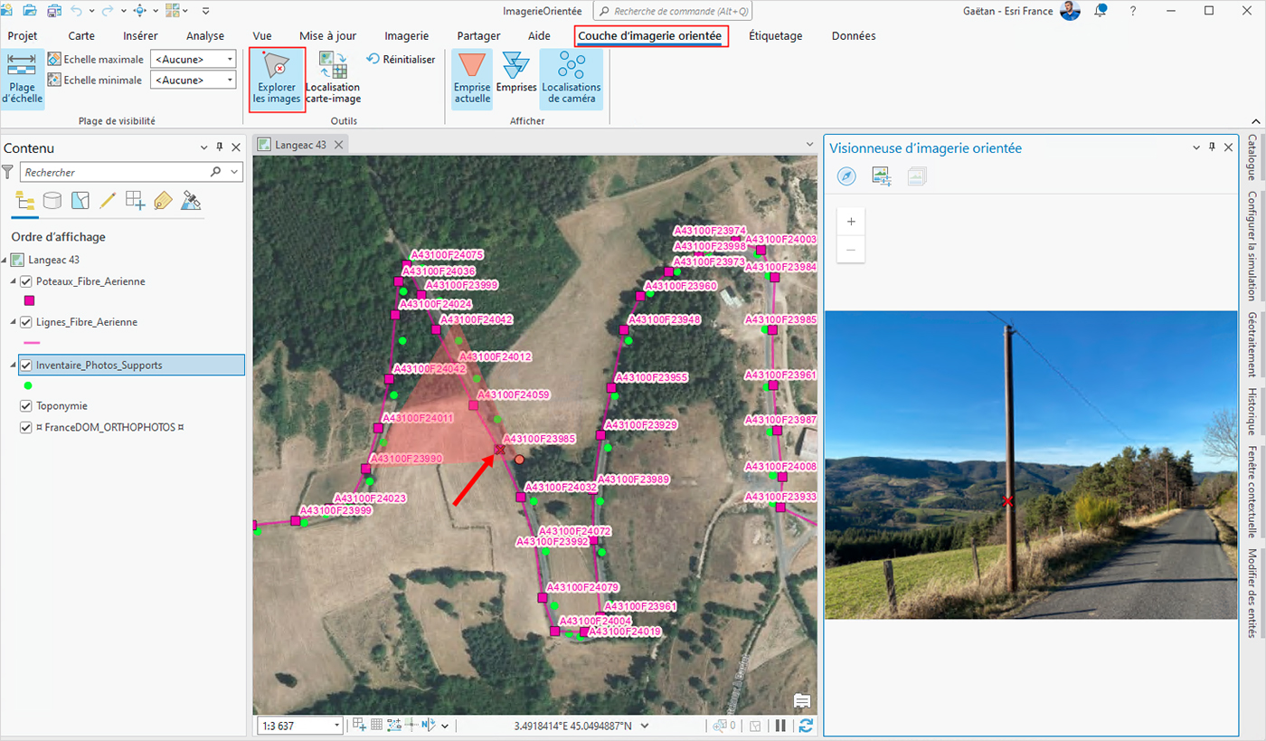 Utiliser des images orientées dans ArcGIS