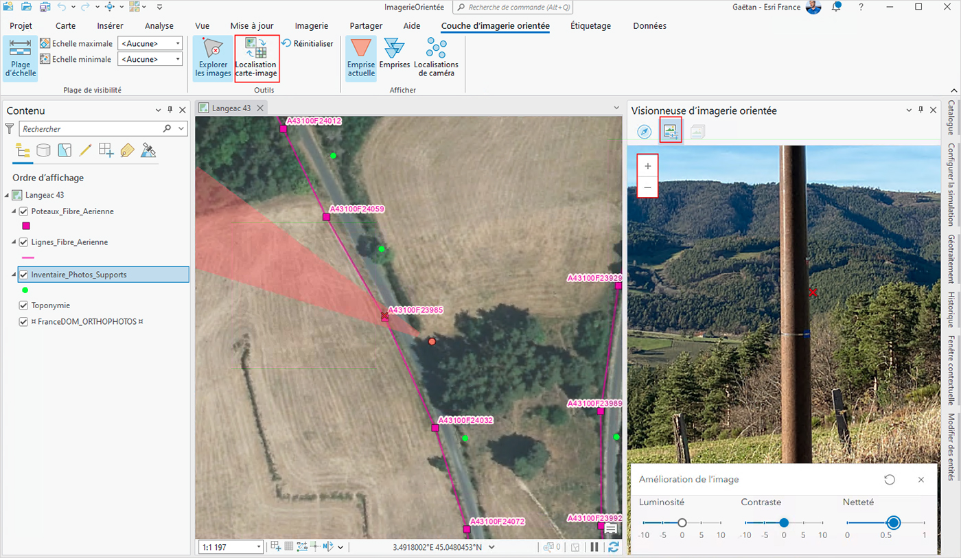 Utiliser des images orientées dans ArcGIS