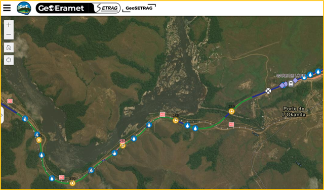 Au Gabon, des wagons embarquent ArcGIS