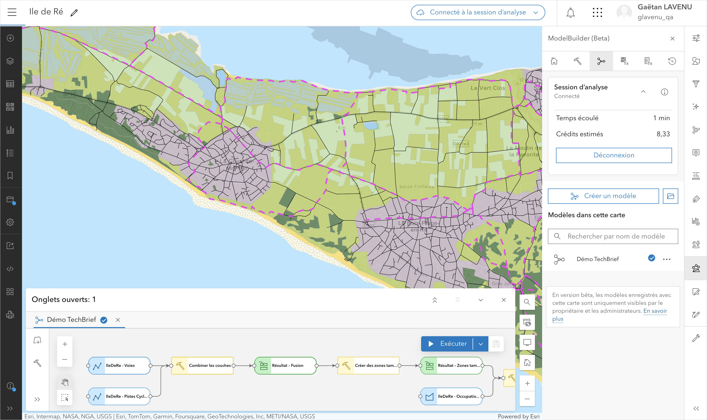 ModelBuilder arrive dans ArcGIS Online